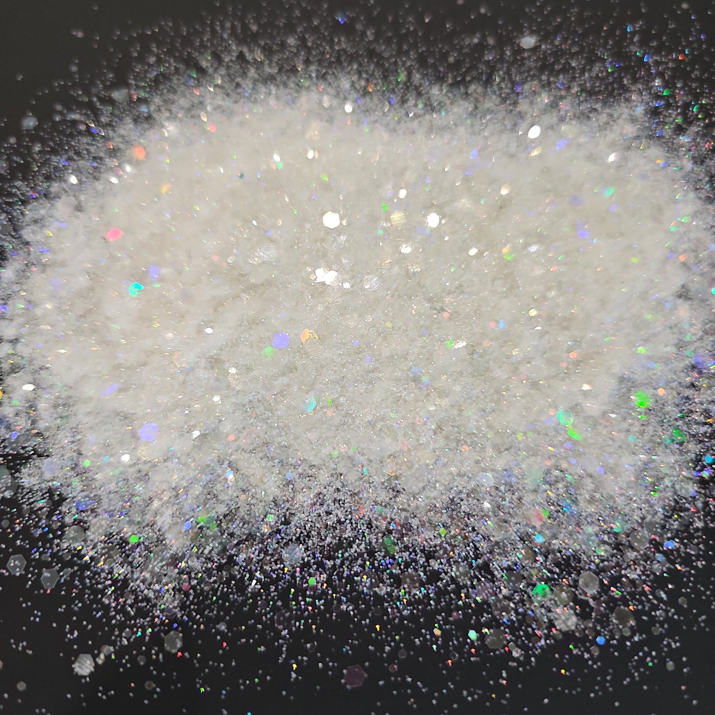 White Holographic Glitter / FALLS CREEK / Chunky Mixed Sized - 20g 50g Bags