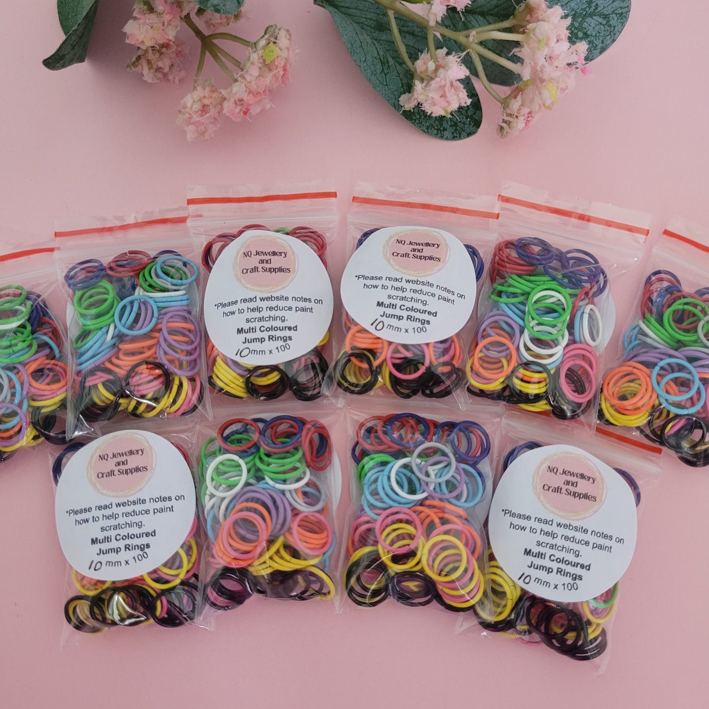 Coloured Jump Rings 10mm / Powder Coated - All colours in one listing