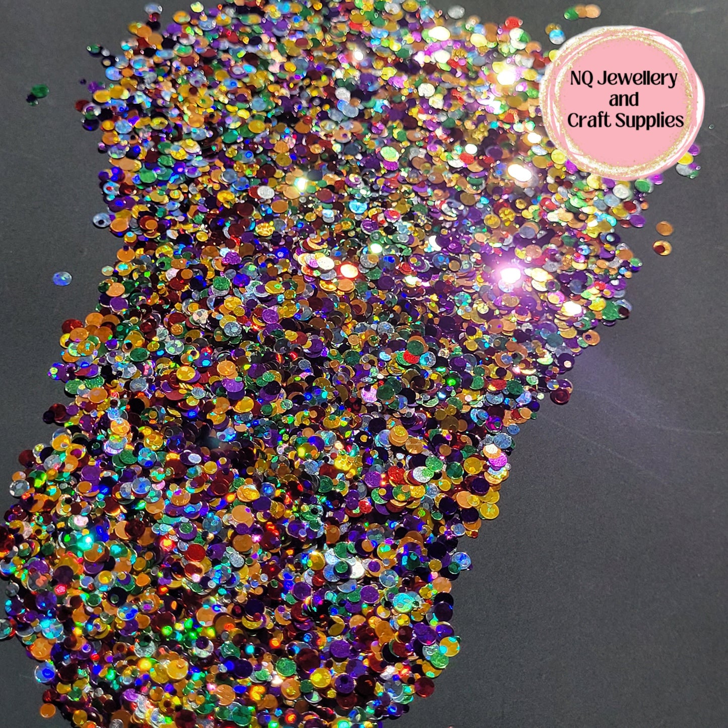 Jelly Beans Dot Glitter / Multi coloured / 20g 56g Bag