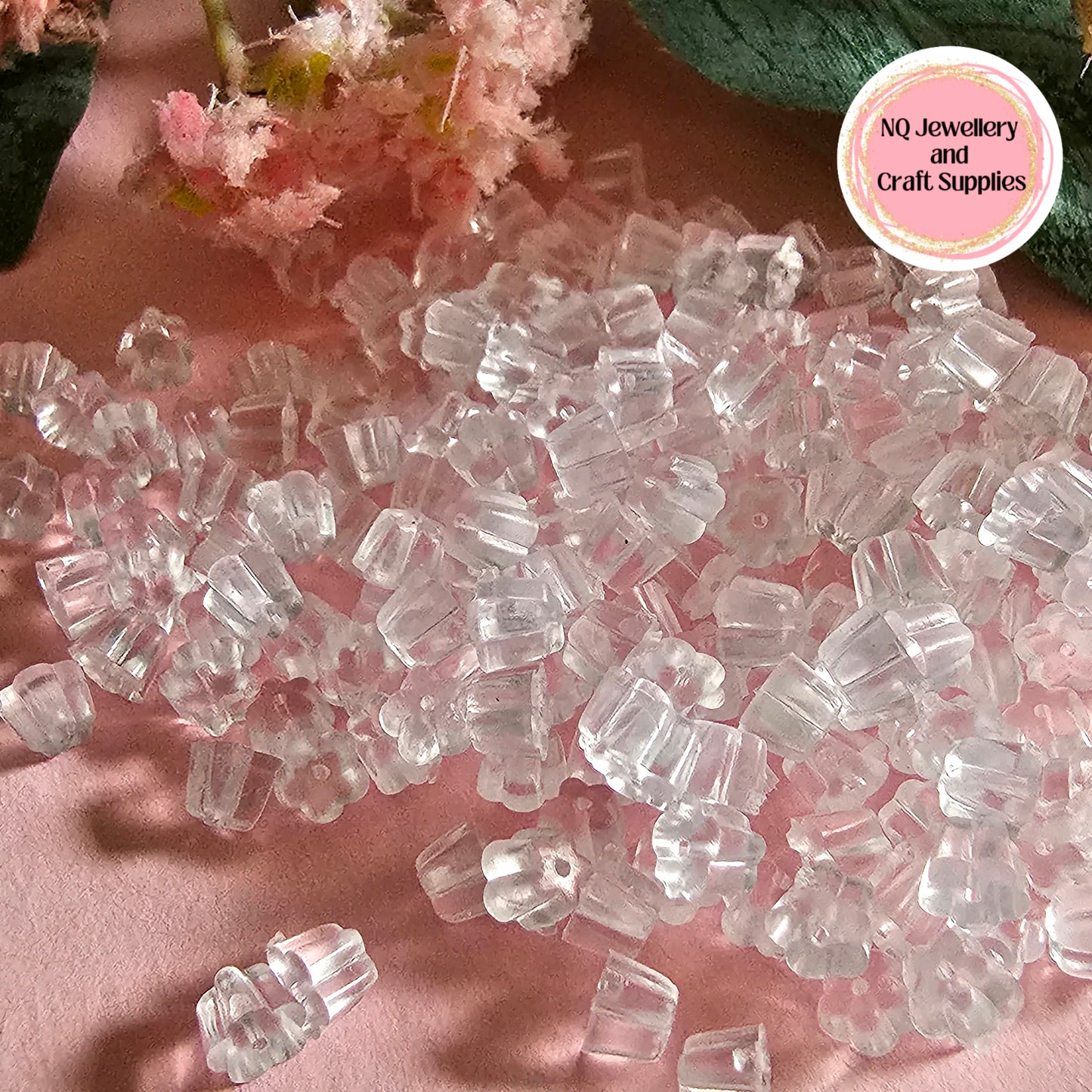 Silicone Daisy Flower Earring Backs - Qty 100/200