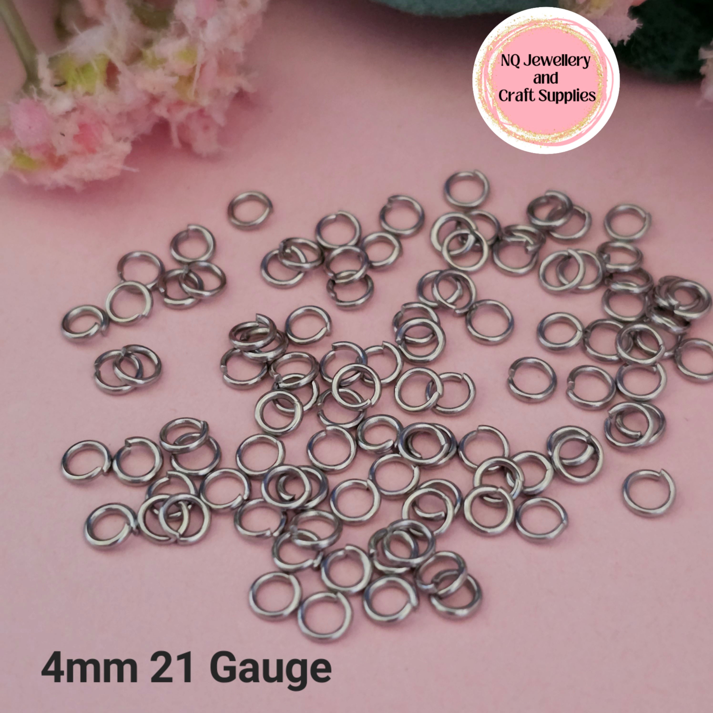 100Pcs 50Pcs Gold Color Stainless Steel Open Double Jump Rings for