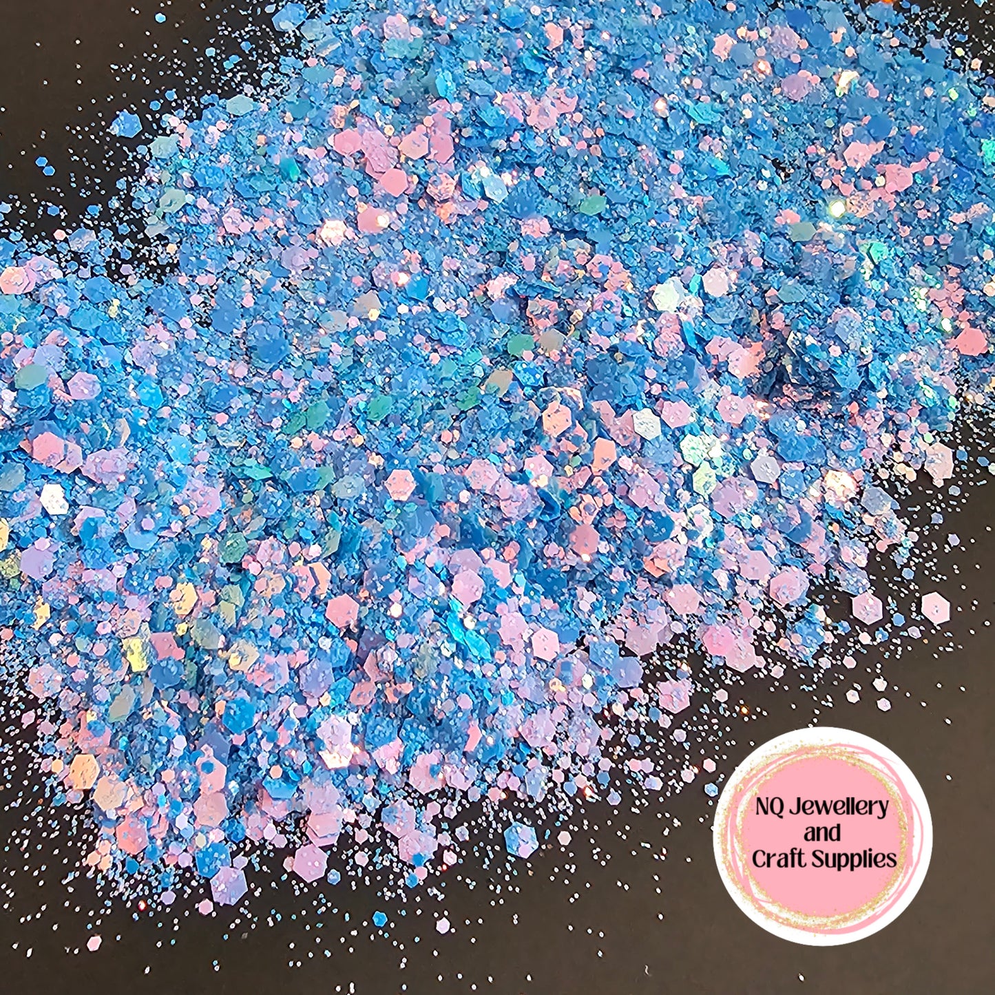 Opal Blue Glitter / Blue to Pink MIX Sized Colour Changing Holographic / 20g & 56g