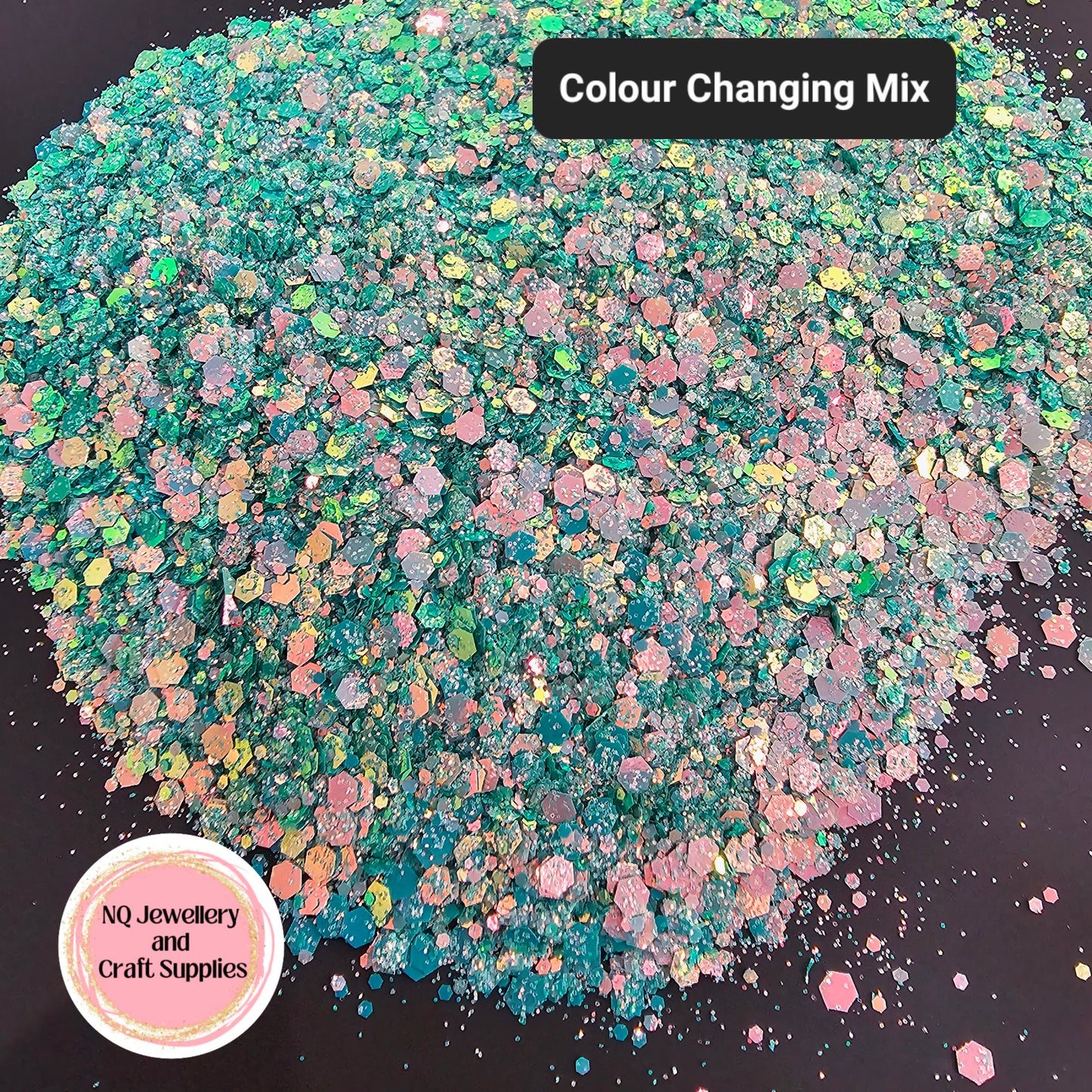 Mint Slice Glitter / MIX Sized Holographic / 20g & 50g