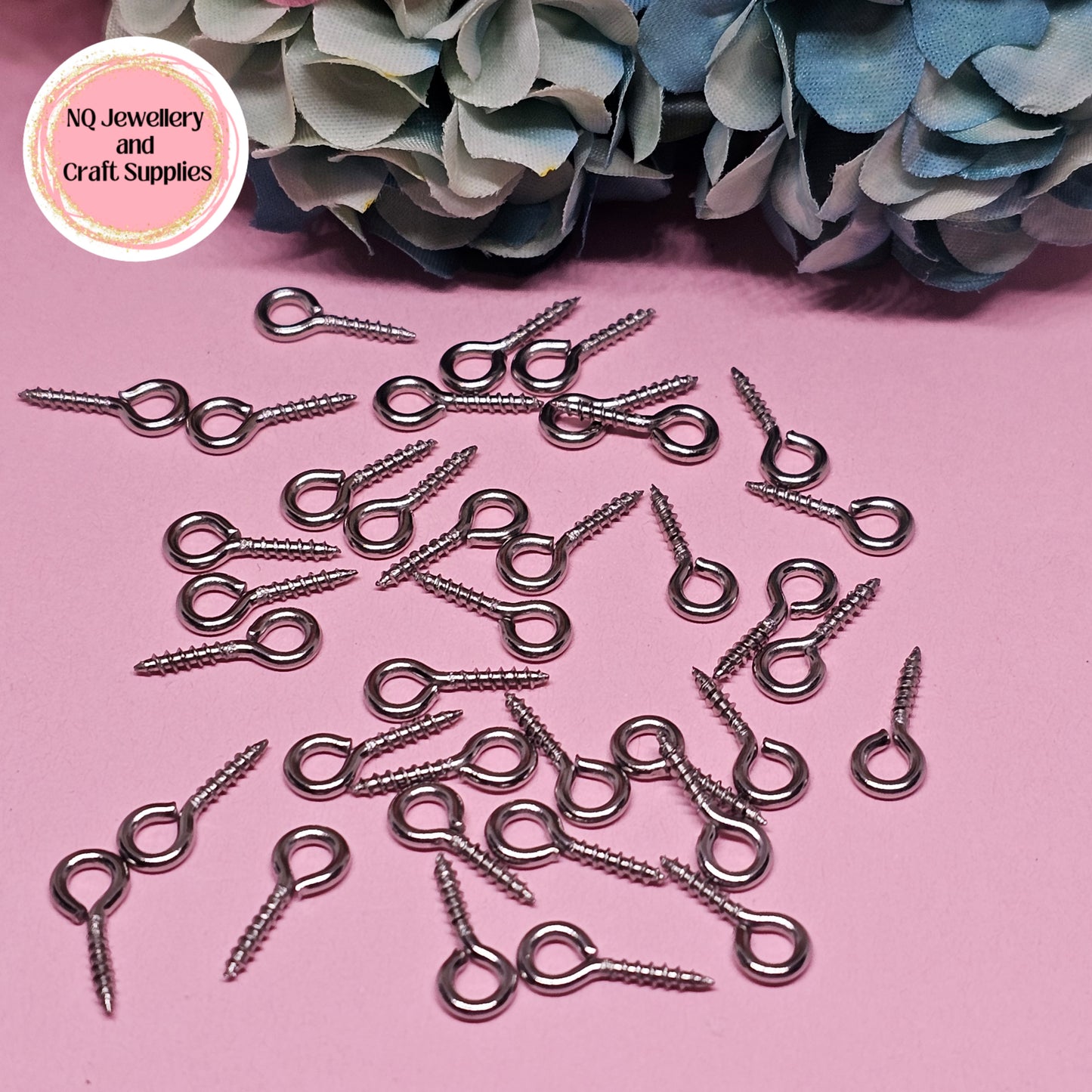 Eye Screws - Eyelet Screws - Pendant / Jewellery Pieces 304 Stainless Steel Qty 50