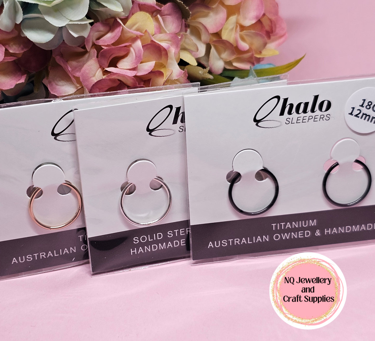 Sleeper Earrings / Solid Sterling Silver / 22ct Gold Plated / Titanium Australian Made