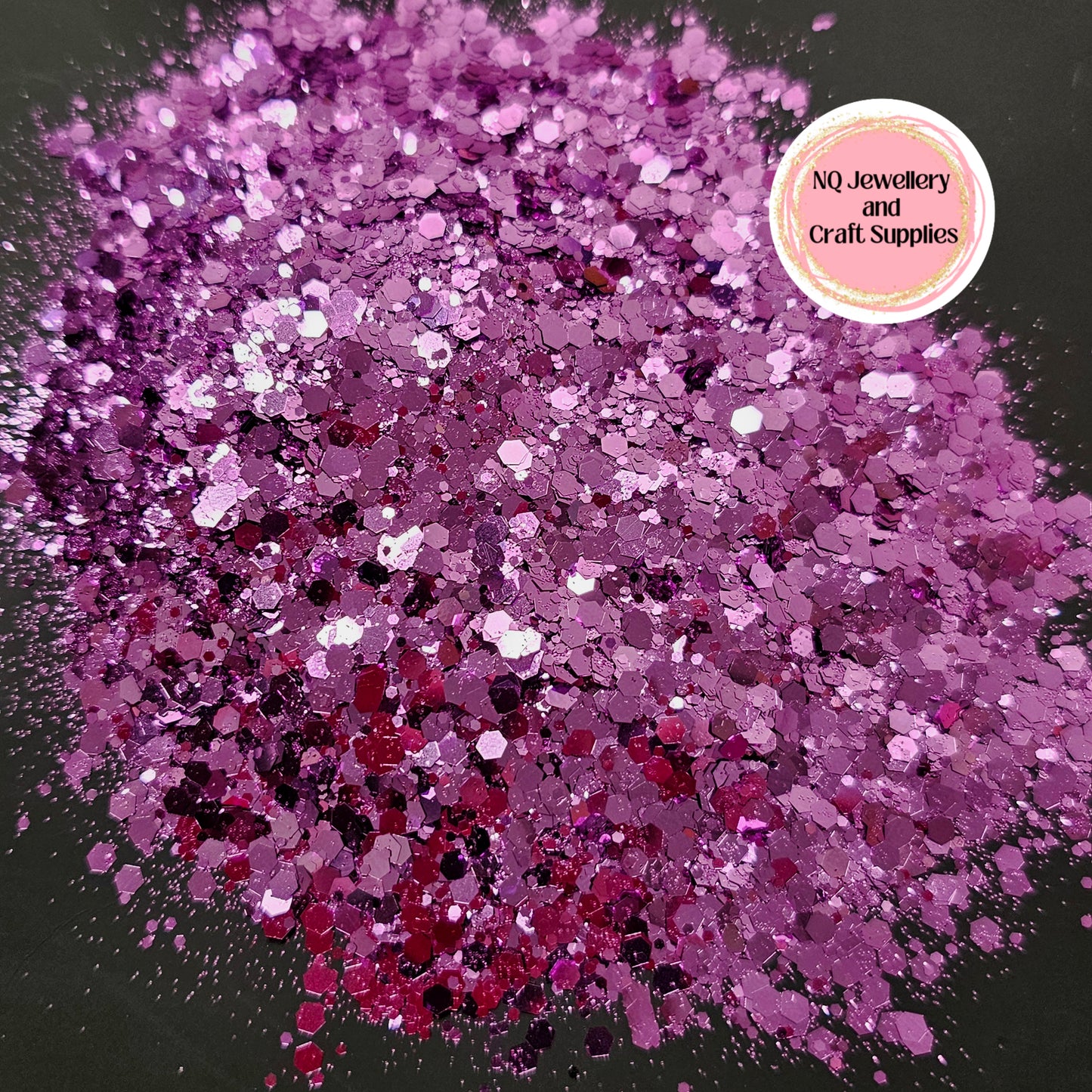 PURPLE CRYSTAL Glitter / Mixed Size - 20g 50g Bag