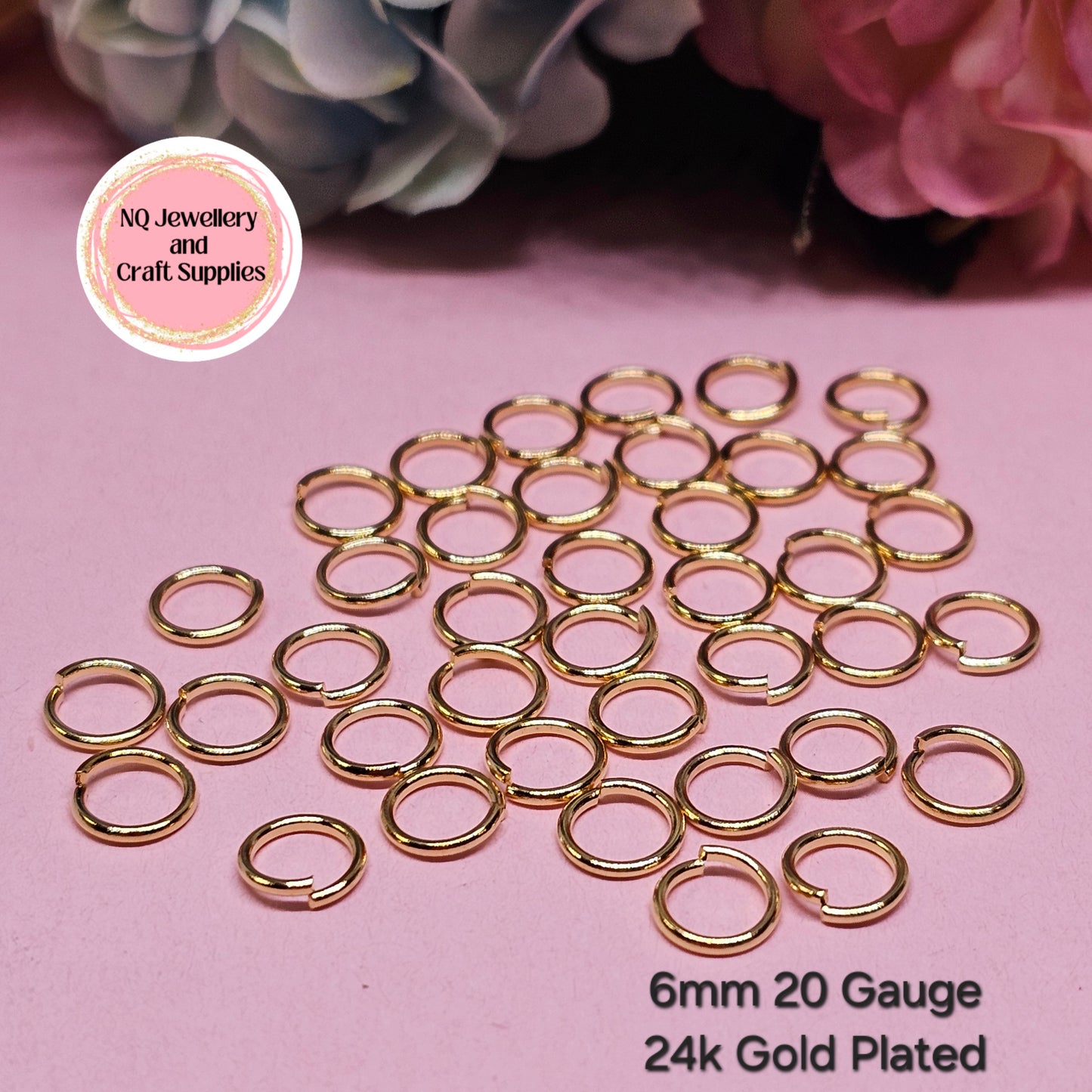 JUMP RING GOLD 24k OR 18k Gold Plated STAINLESS STEEL 304 Stainless Steel x 50pcs OR 100pcs