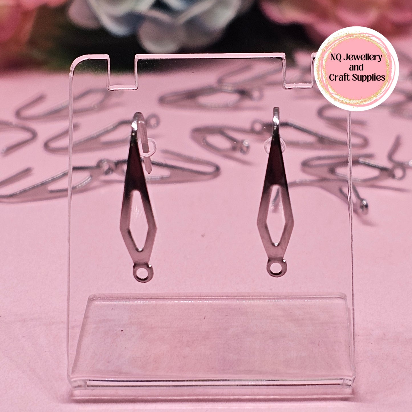304 Stainless Steel Decorative Split Hook Design Earring with Vertical Loop Stainless Steel