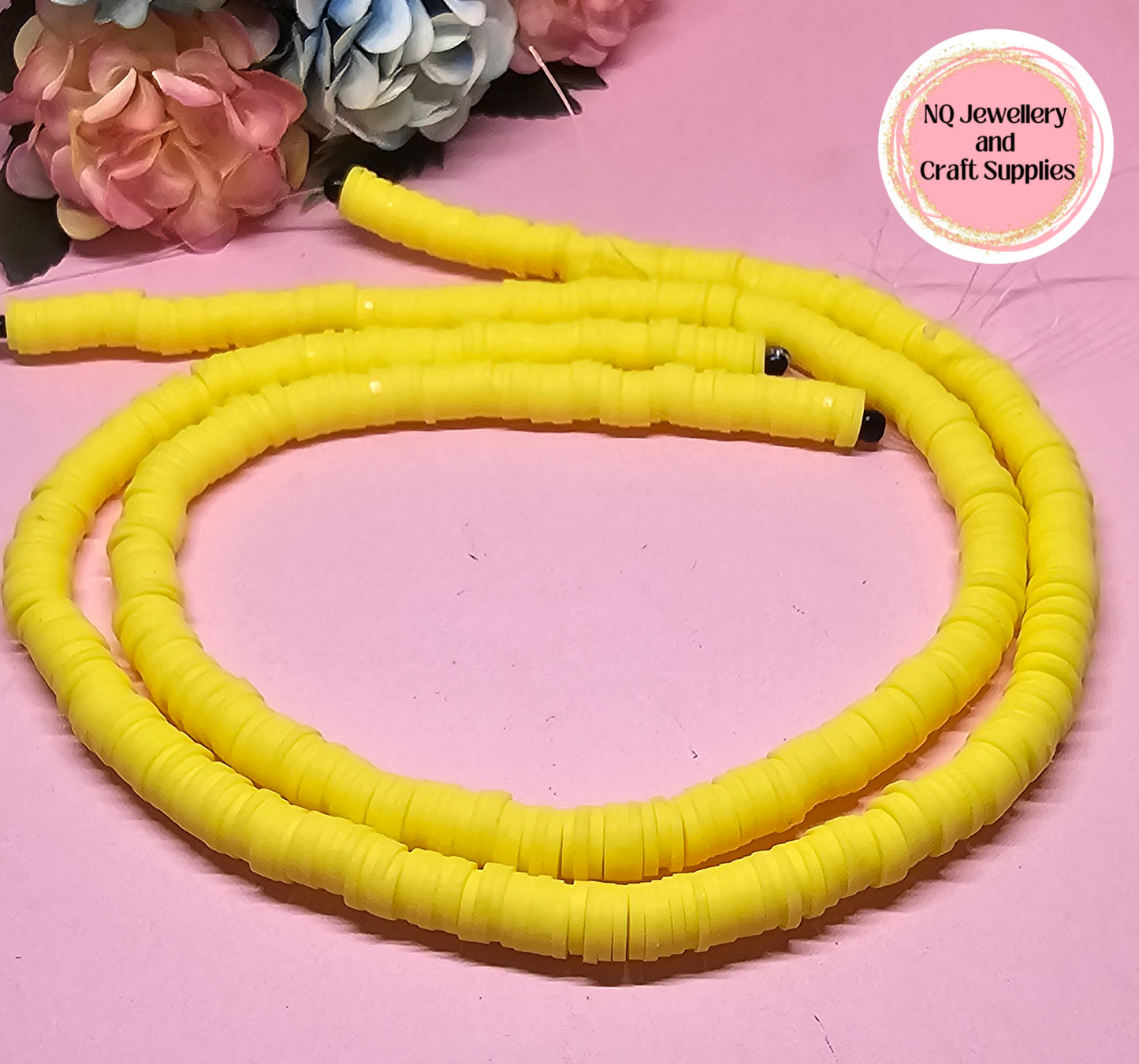 8mm HEISHI BEADS / POLYMER CLAY DISC BEAD / WAFER DISC