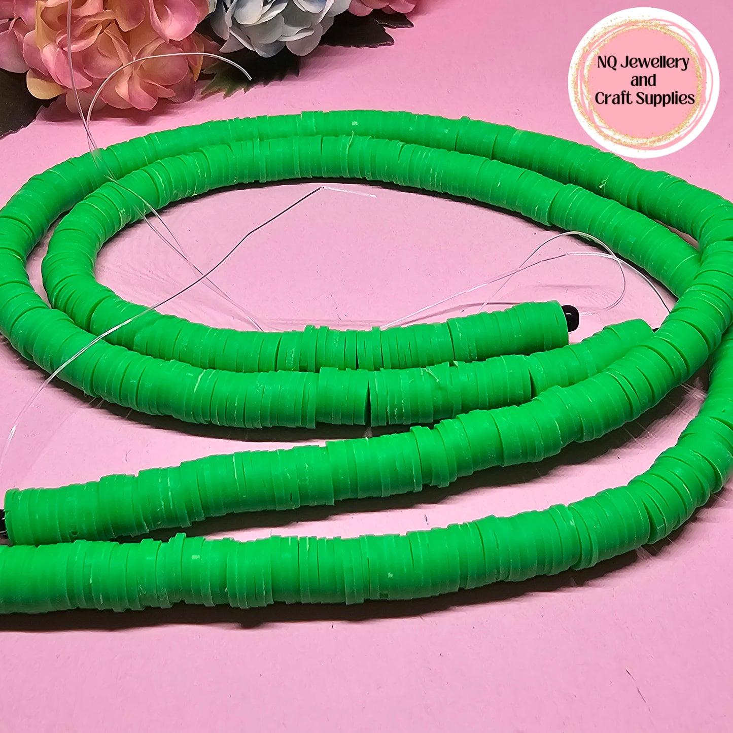 8mm HEISHI BEADS / POLYMER CLAY DISC BEAD / WAFER DISC