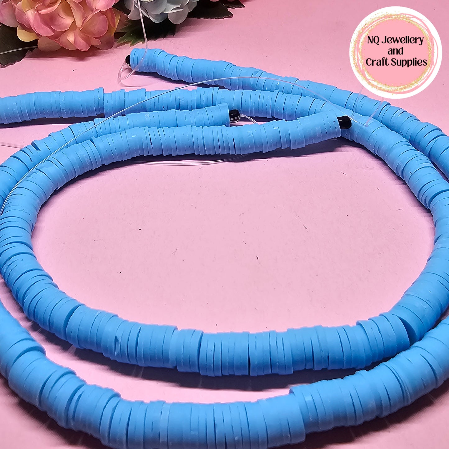 8mm HEISHI BEADS / POLYMER CLAY DISC BEAD / WAFER DISC