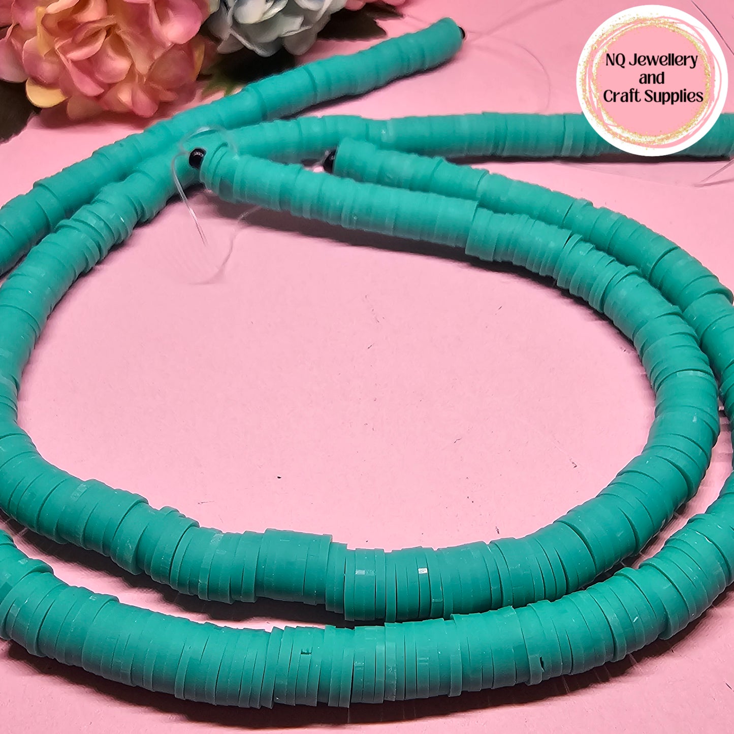 8mm HEISHI BEADS / POLYMER CLAY DISC BEAD / WAFER DISC