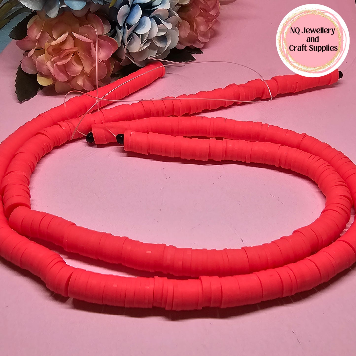 8mm HEISHI BEADS / POLYMER CLAY DISC BEAD / WAFER DISC