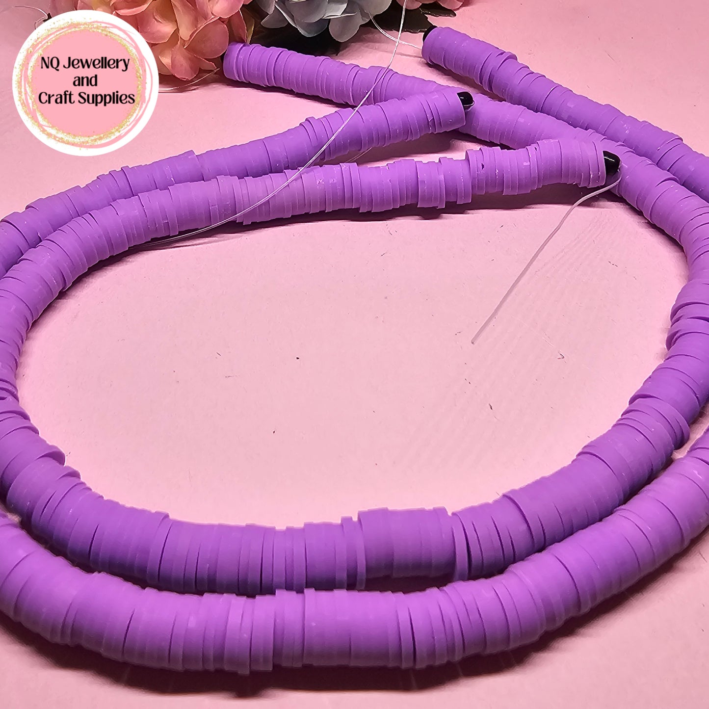 8mm HEISHI BEADS / POLYMER CLAY DISC BEAD / WAFER DISC