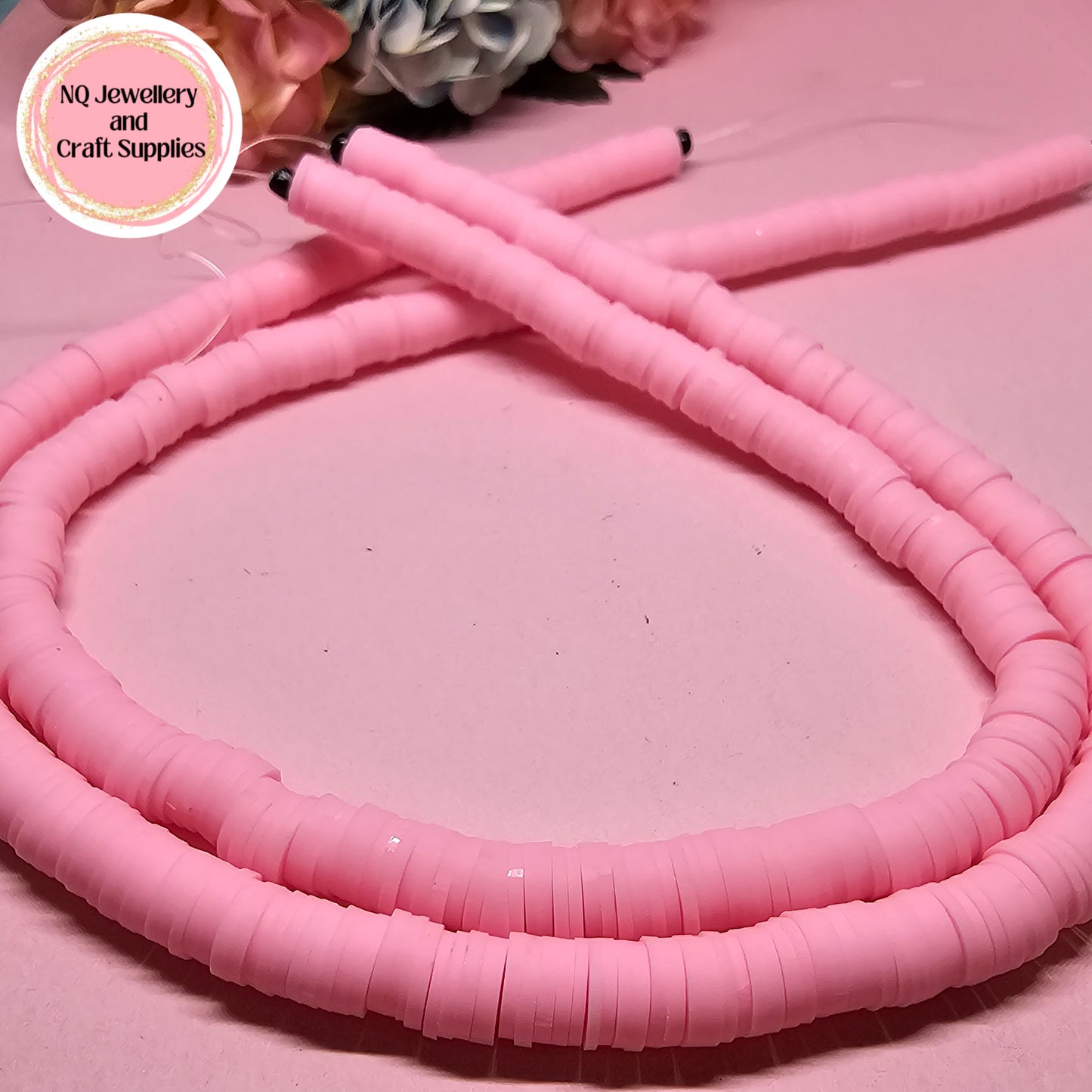 8mm HEISHI BEADS / POLYMER CLAY DISC BEAD / WAFER DISC