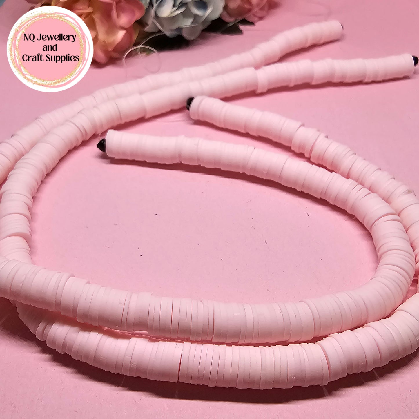 8mm HEISHI BEADS / POLYMER CLAY DISC BEAD / WAFER DISC