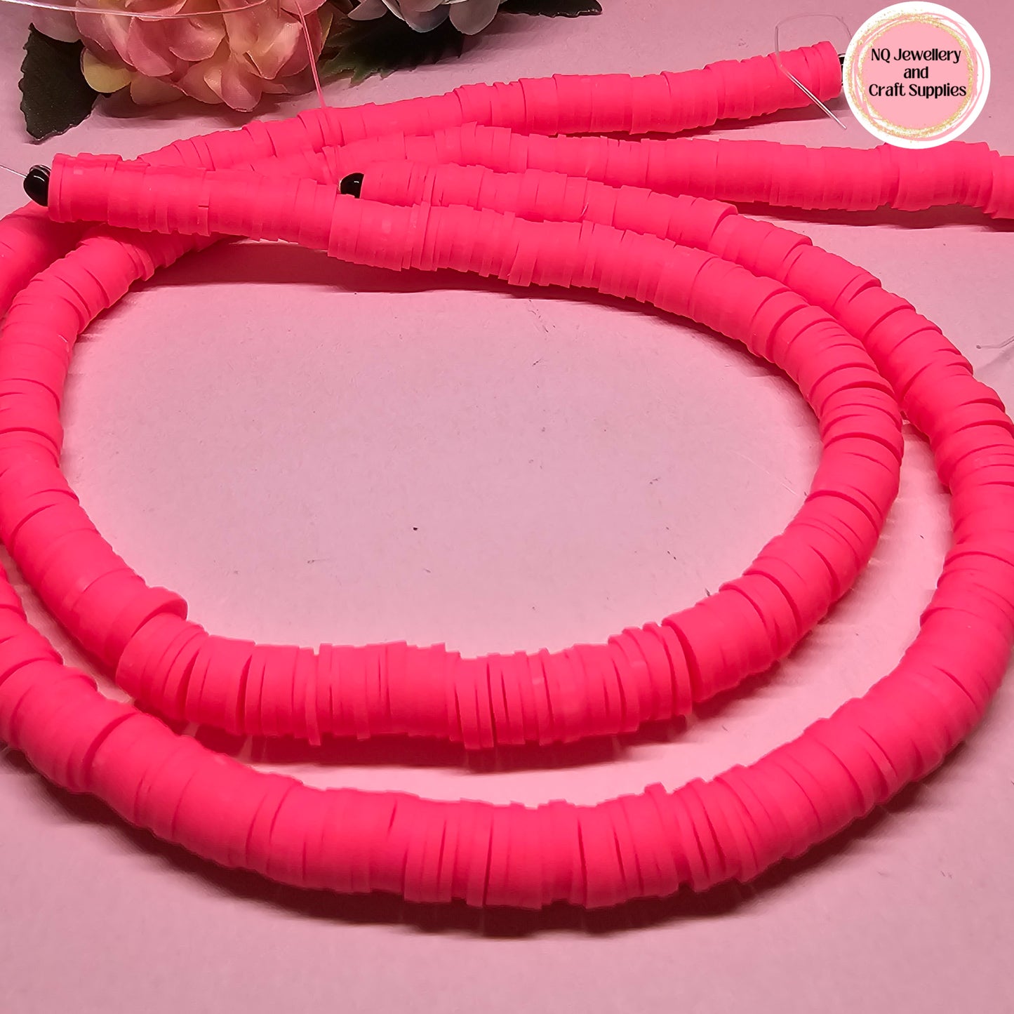8mm HEISHI BEADS / POLYMER CLAY DISC BEAD / WAFER DISC