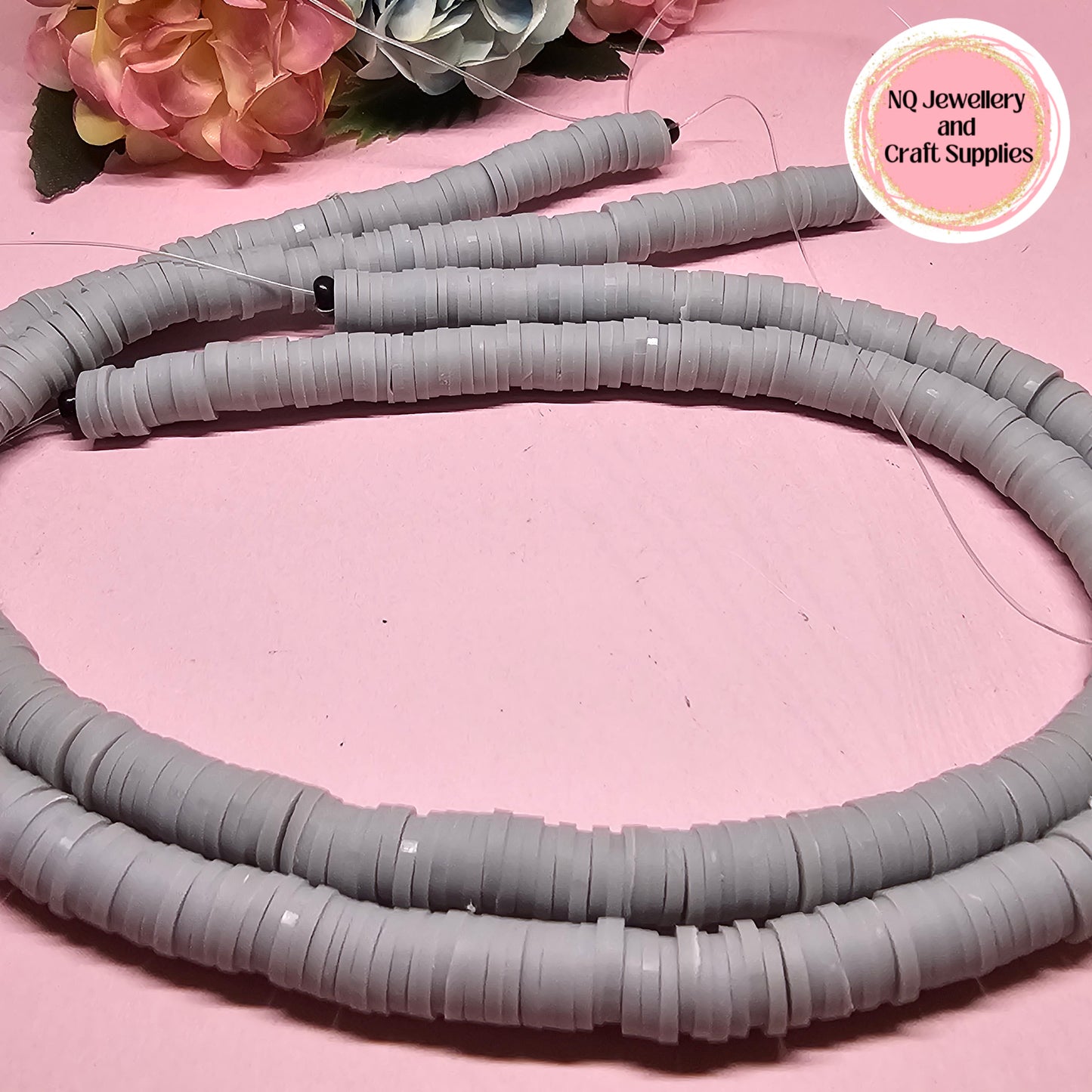 8mm HEISHI BEADS / POLYMER CLAY DISC BEAD / WAFER DISC