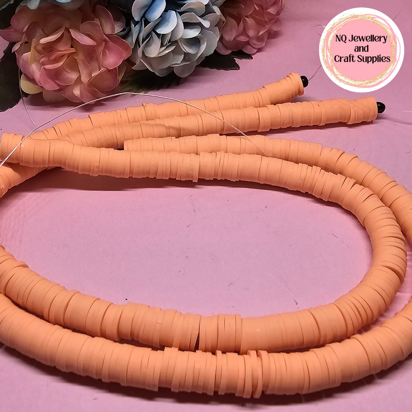 8mm HEISHI BEADS / POLYMER CLAY DISC BEAD / WAFER DISC