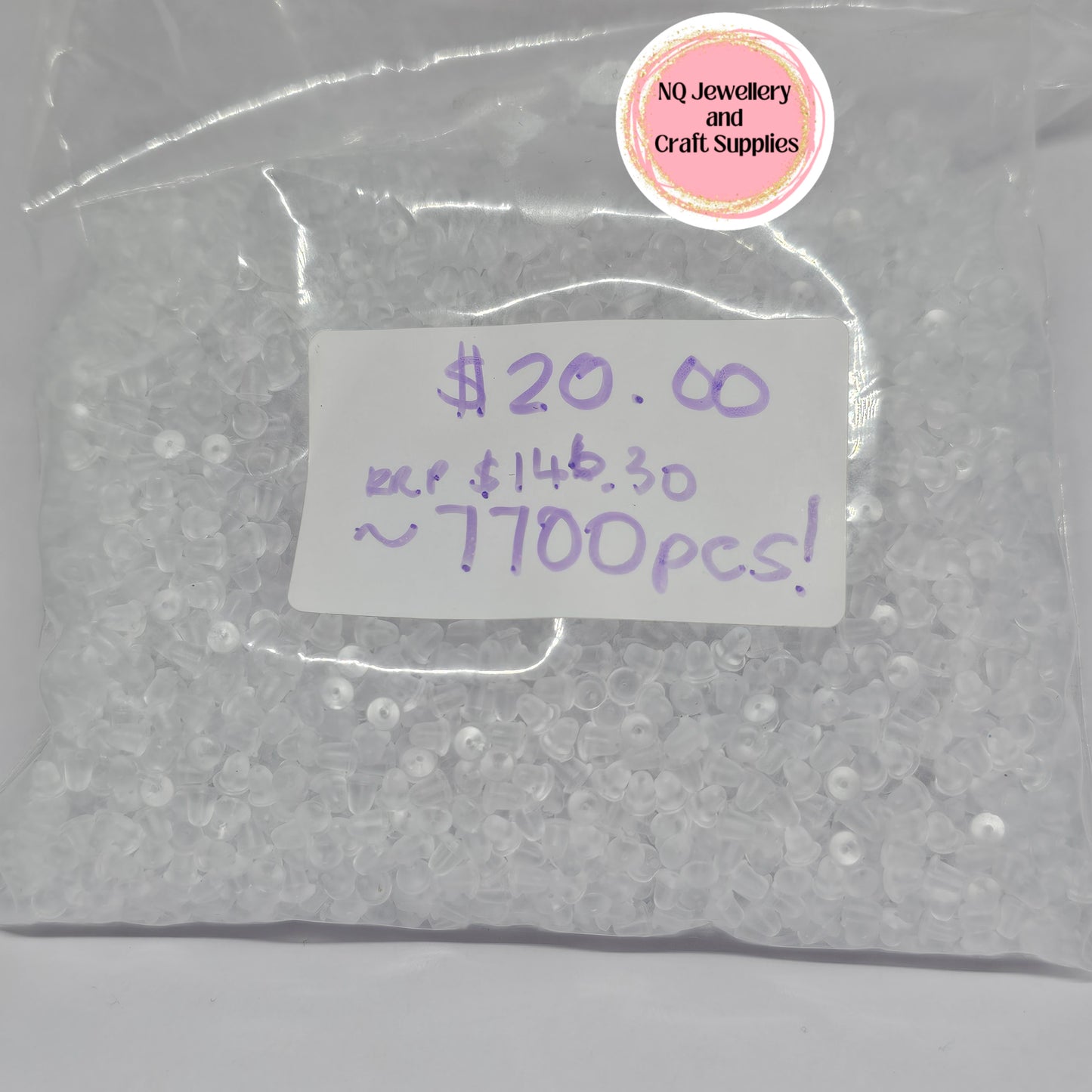 Silicone Earring Backs Bullet Shape Small Medium Large Qty 100 / 200 / BULK 500 BULK BUNDLES
