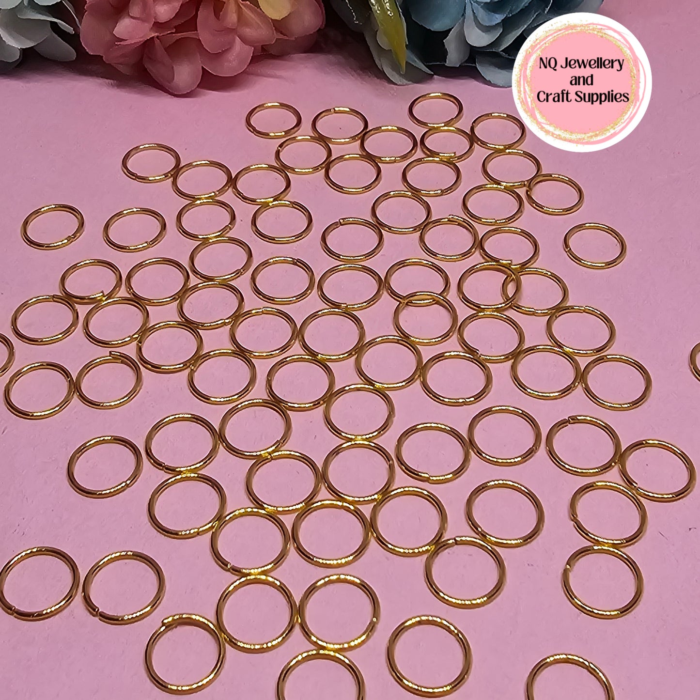 8mm Gold Iron Jump Rings