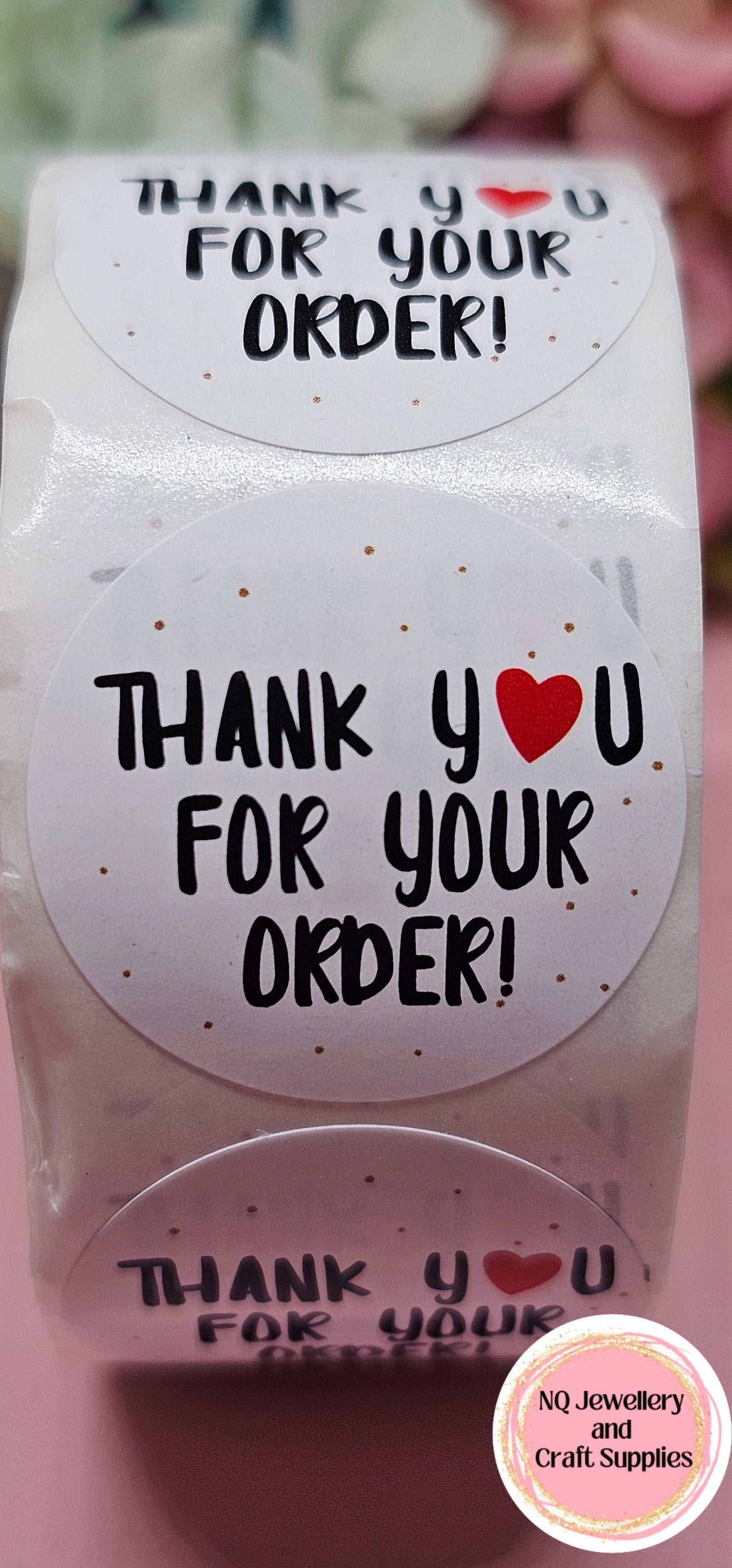 THANK YOU FOR YOUR ORDER / Qty 50 or ROLL of 500!