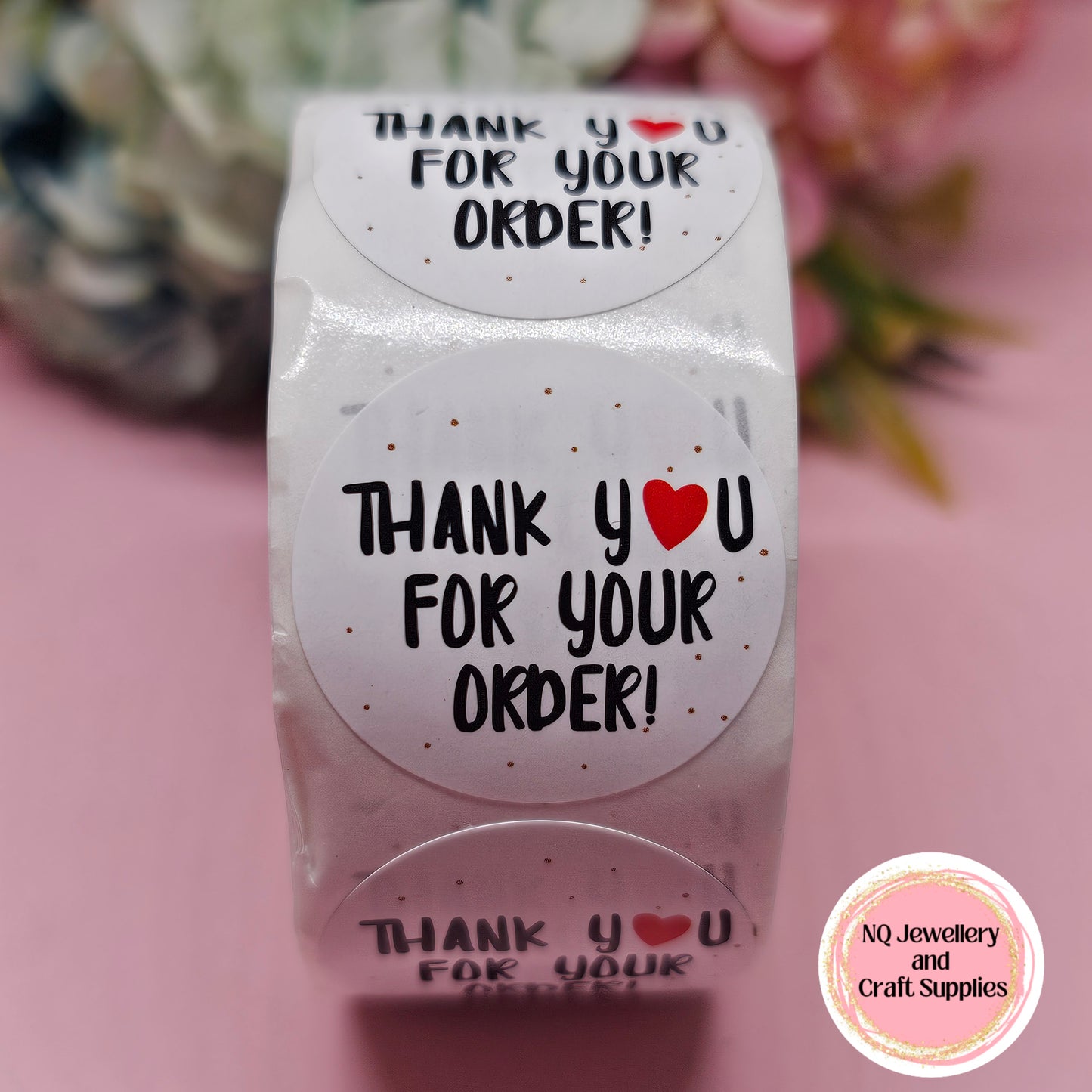 THANK YOU FOR YOUR ORDER / Qty 50 or ROLL of 500!