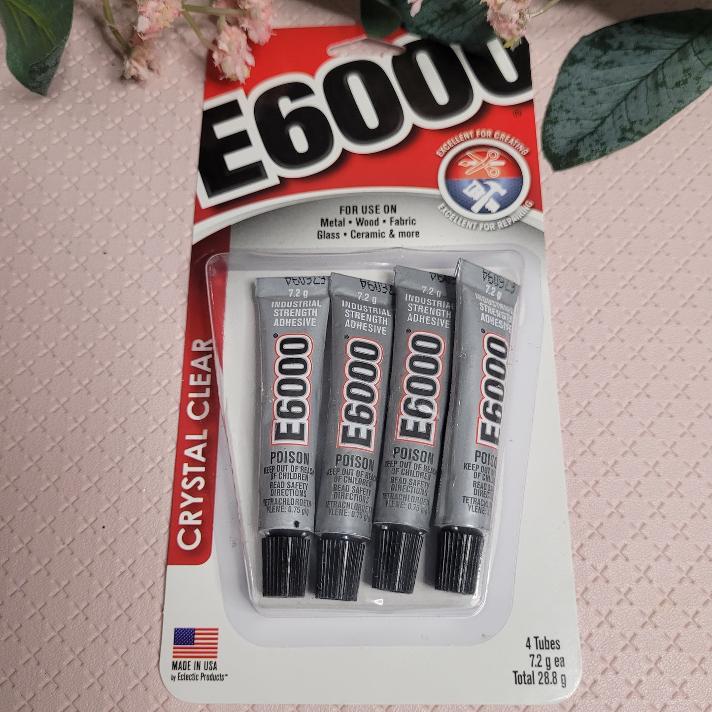 E6000 Glue Crystal Clear / Jewellery & Bead / 4pk Mini Packs