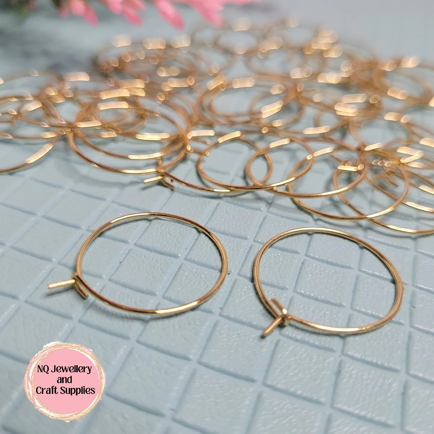 Gold Hoop Earrings 316 Surgical Stainless Steel 15mm 20mm & 25mm (Hook Closure)