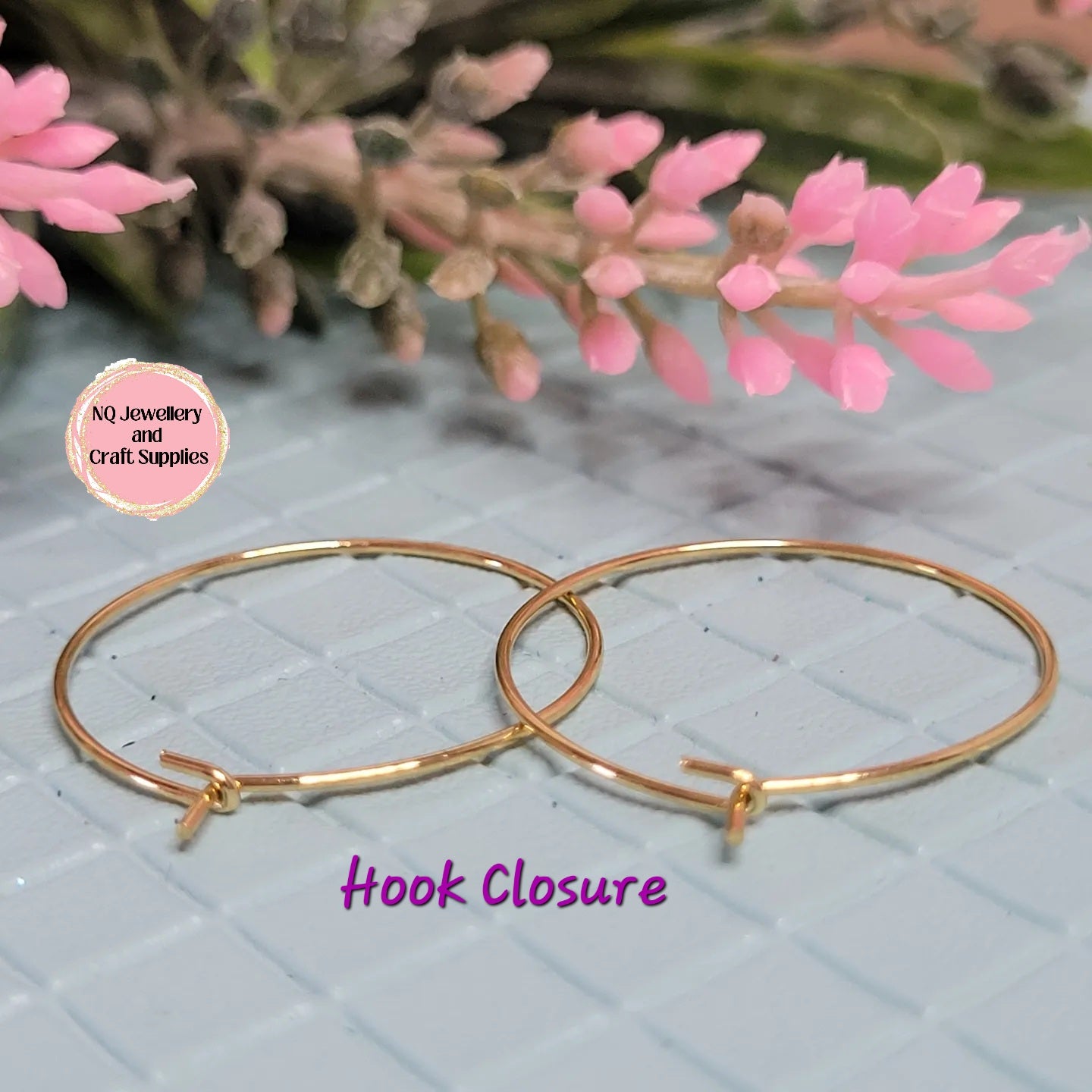 Gold Hoop Earrings 316 Surgical Stainless Steel 15mm 20mm & 25mm (Hook Closure)
