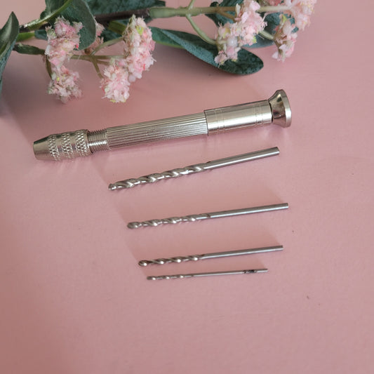 Hand Drill / Metal / Resin & Polymer Clay Tools / 1-3mm Drill bits included.