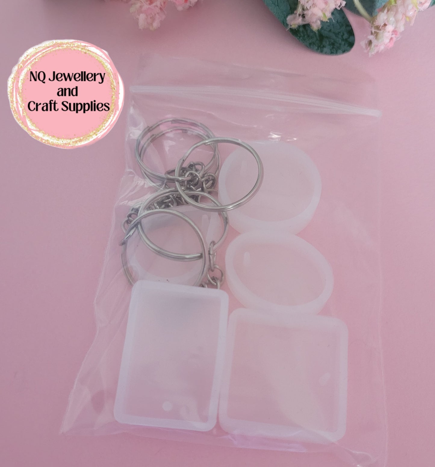 Pendant / Keyring Mould 10pc Silicone / Resin Epoxy Casting Mold