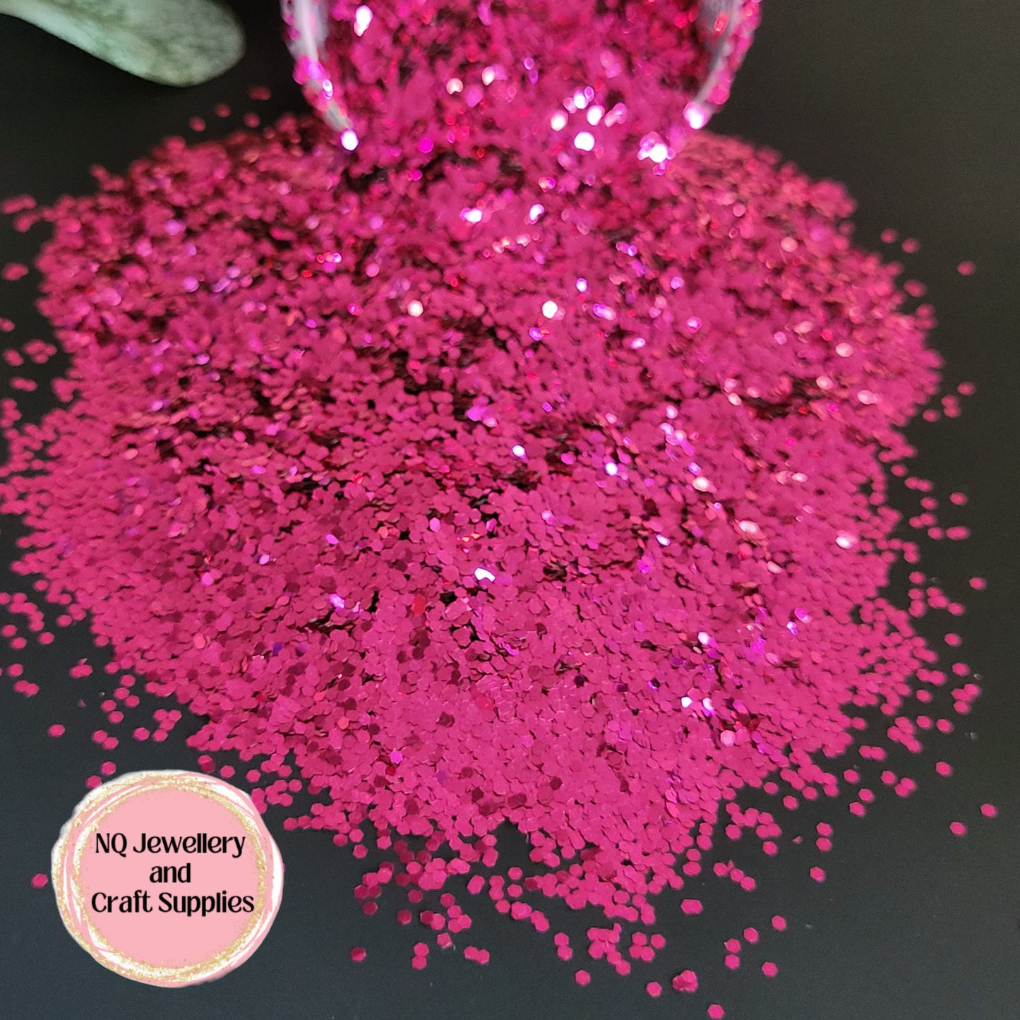 Cerise Pink Hydrangea Glitter / Mini Hex Glitter / 20g 50g 100g / Pink Glitter / SIZE 1/24