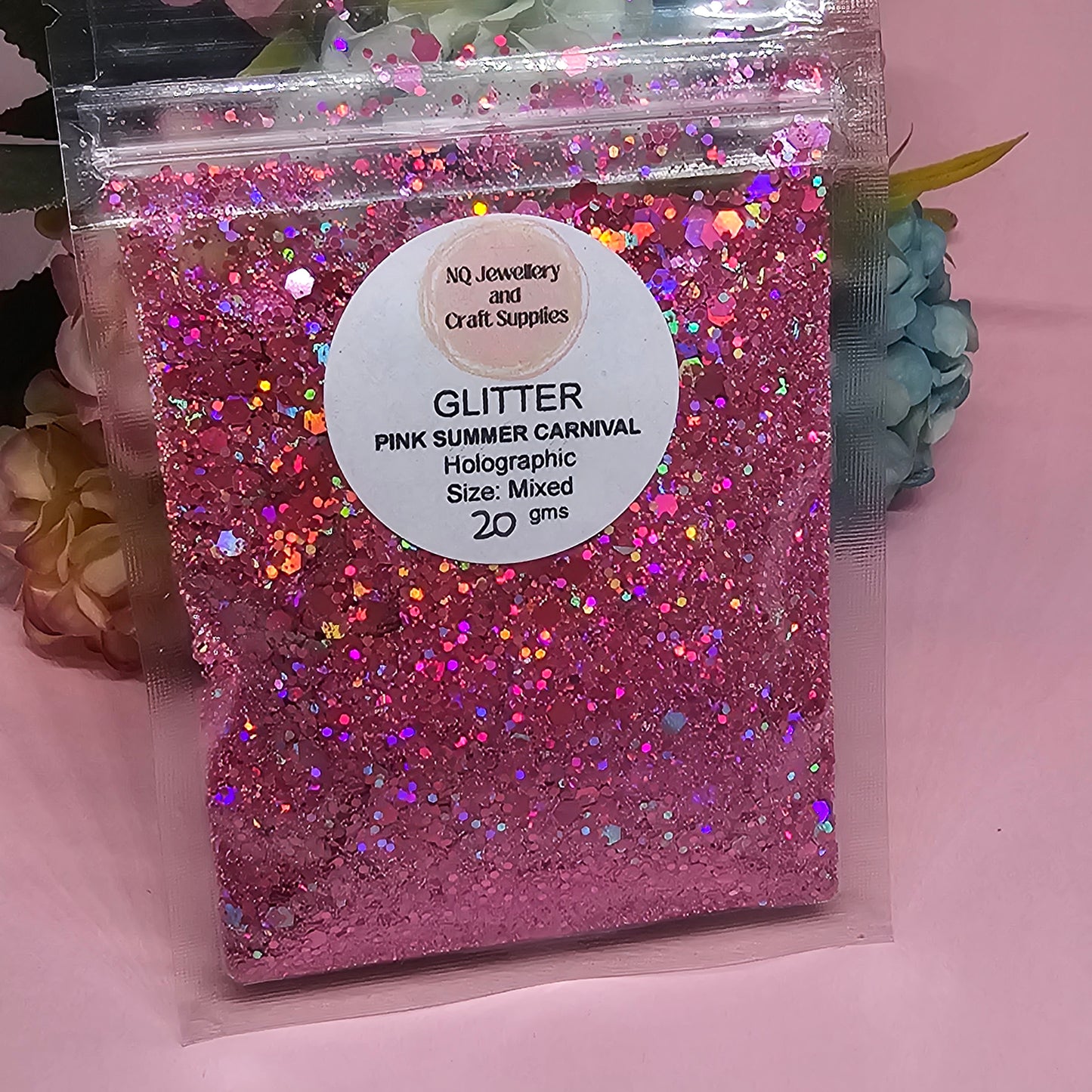 PINK! Summer Carnival Holographic Glitter / 20g 50g