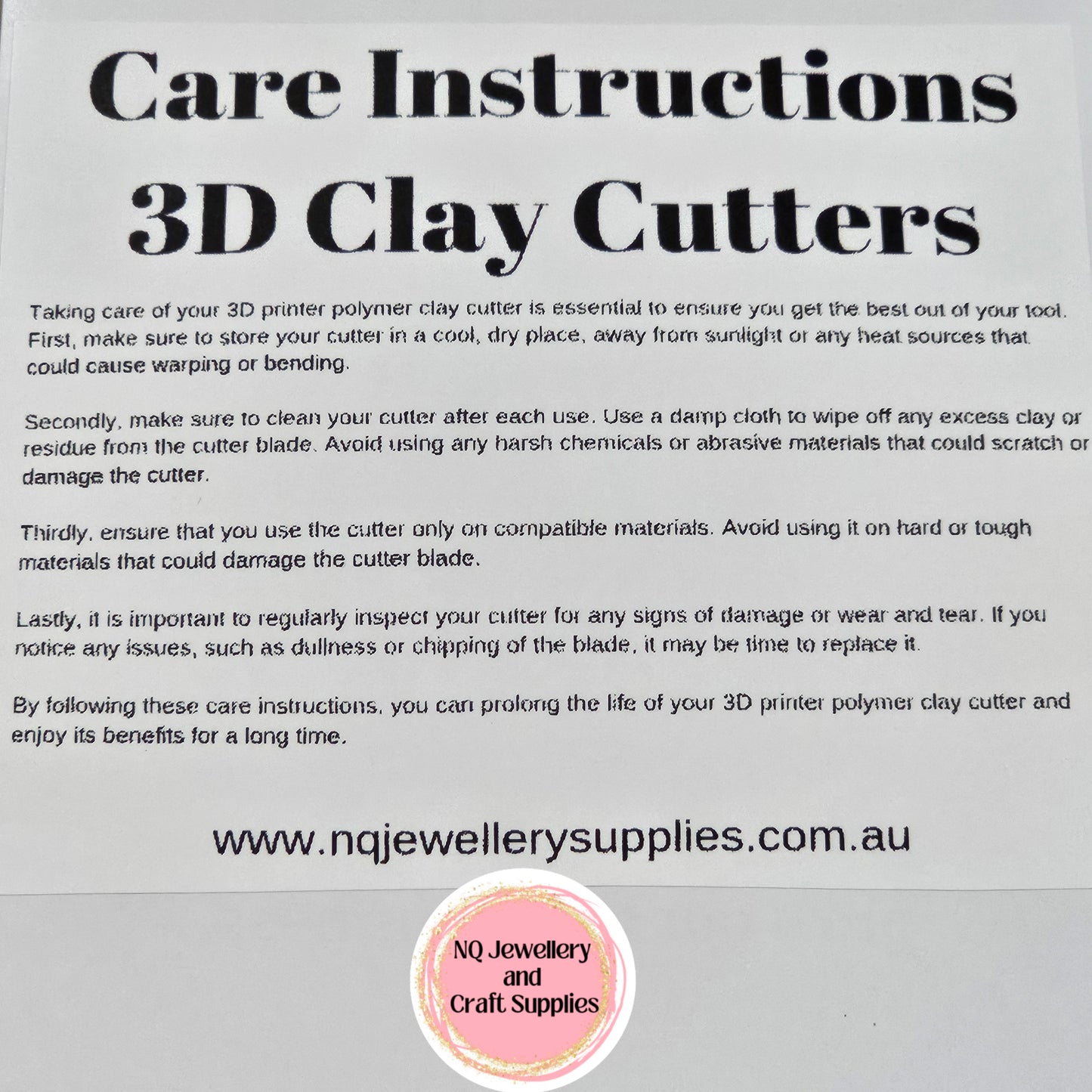 3D Printed Resin Clay Cutter / Polymer Clay Cutter / Clay Tools / Clay Supplies