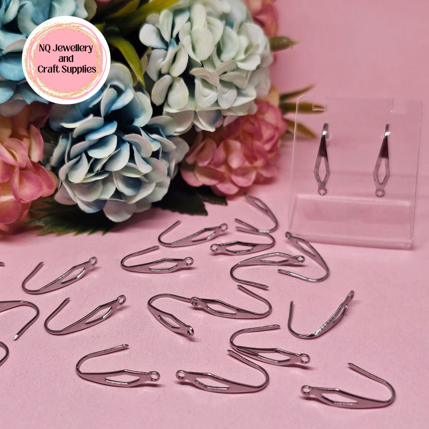 304 Stainless Steel Decorative Split Hook Design Earring with Vertical Loop Stainless Steel