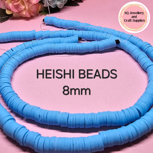 8mm HEISHI BEADS / POLYMER CLAY DISC BEAD / WAFER DISC