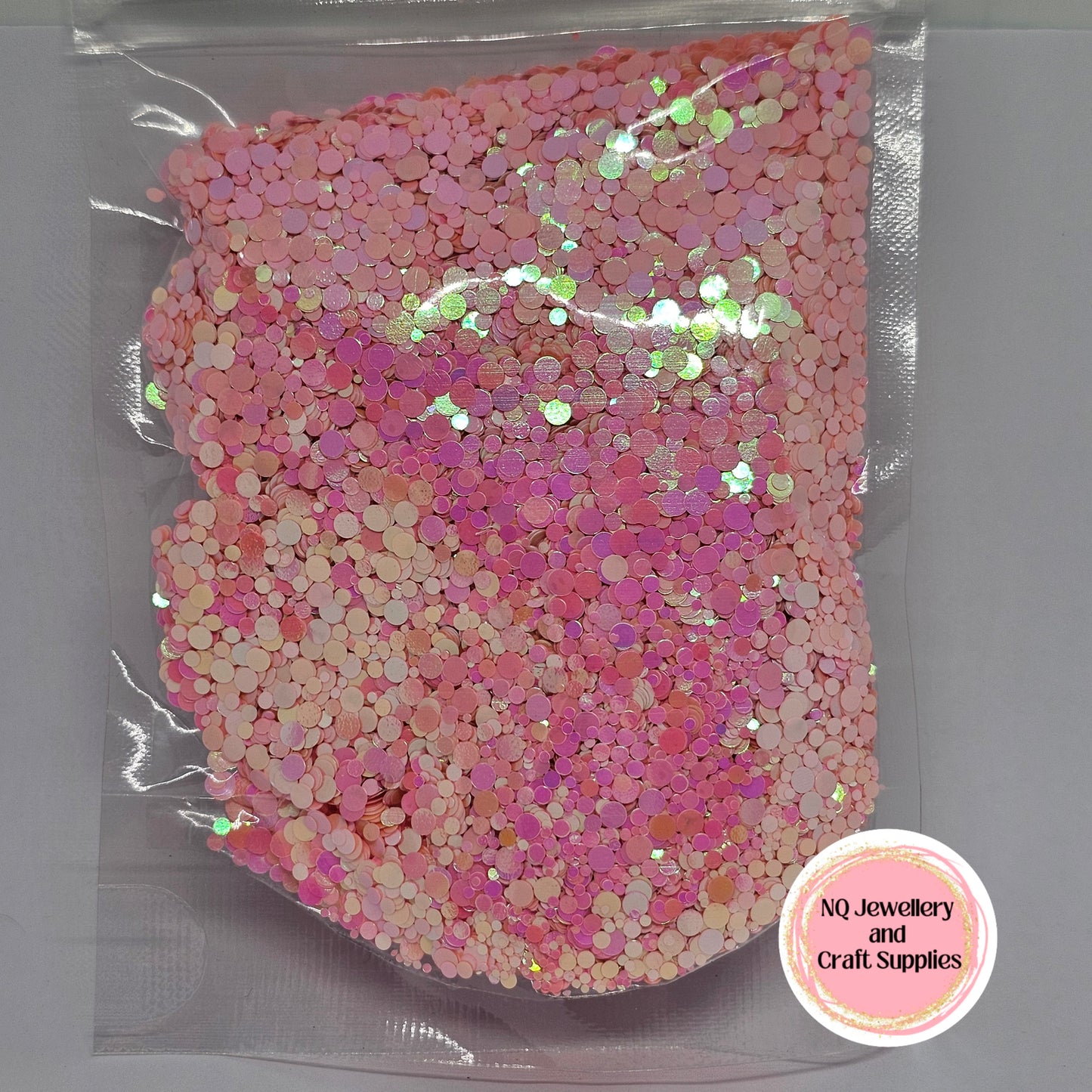 PINK DOT GLITTER with an iridescent glimmer / 56g Bag ONLY LIMITED RELEASE NEW..