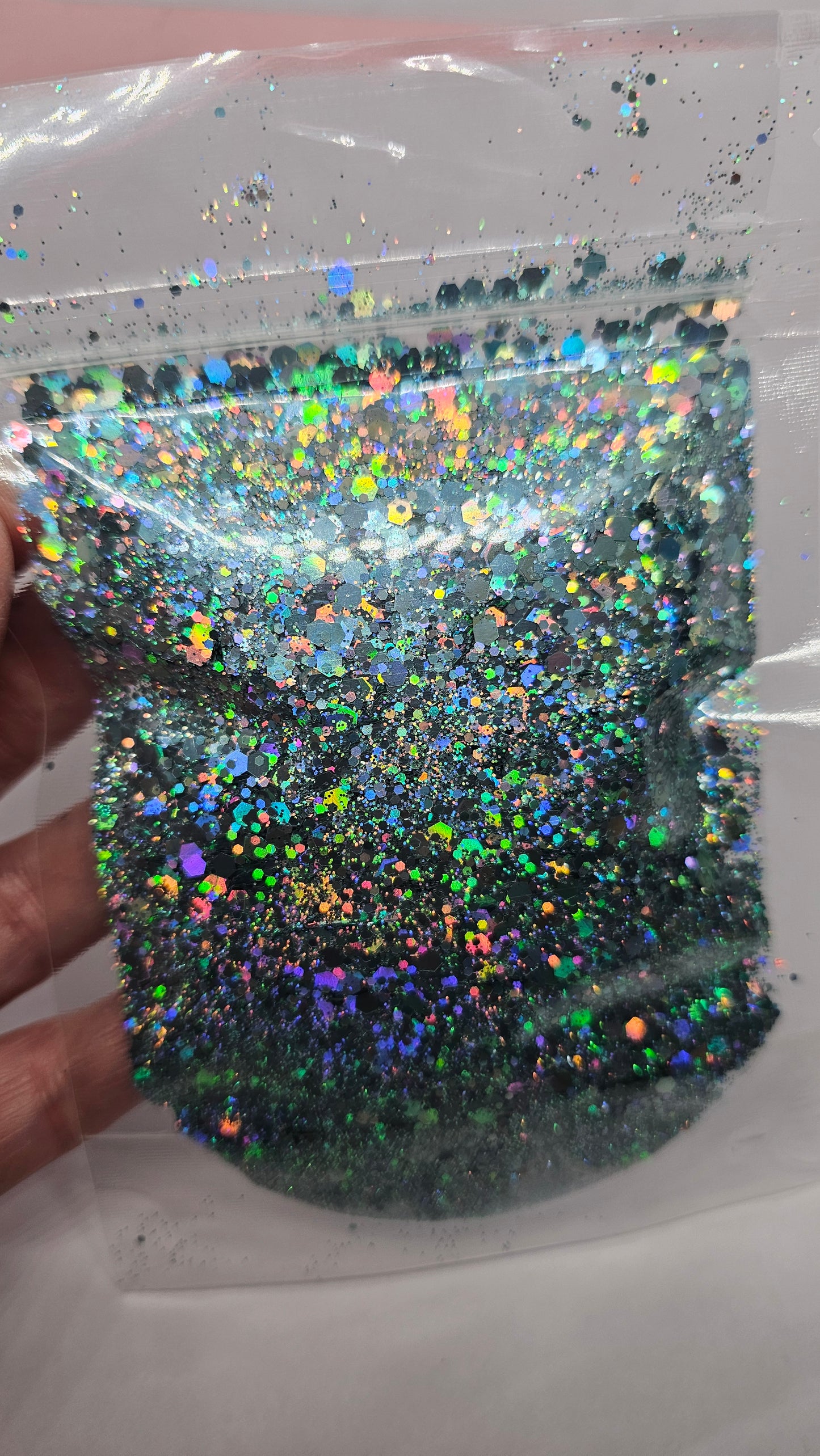 ICE BLUE HOLOGRAPHIC mixed chunky GLITTER 50g