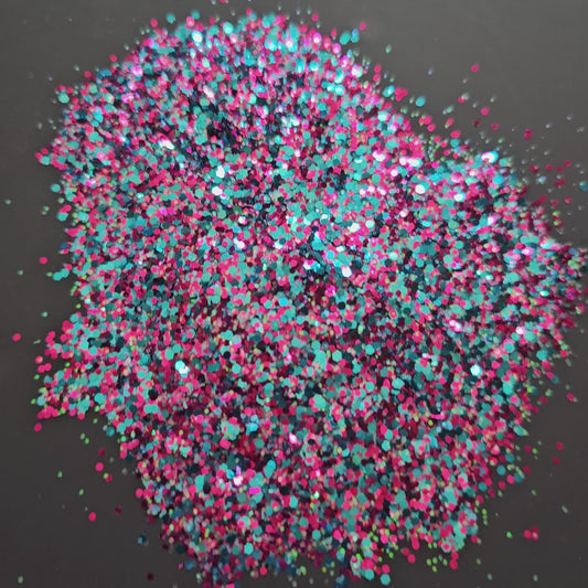 PRISCILLA Glitter / LIMITED EDITION MIX - Pink & Turquoise Mixed Glitter 20g 50g ONLY