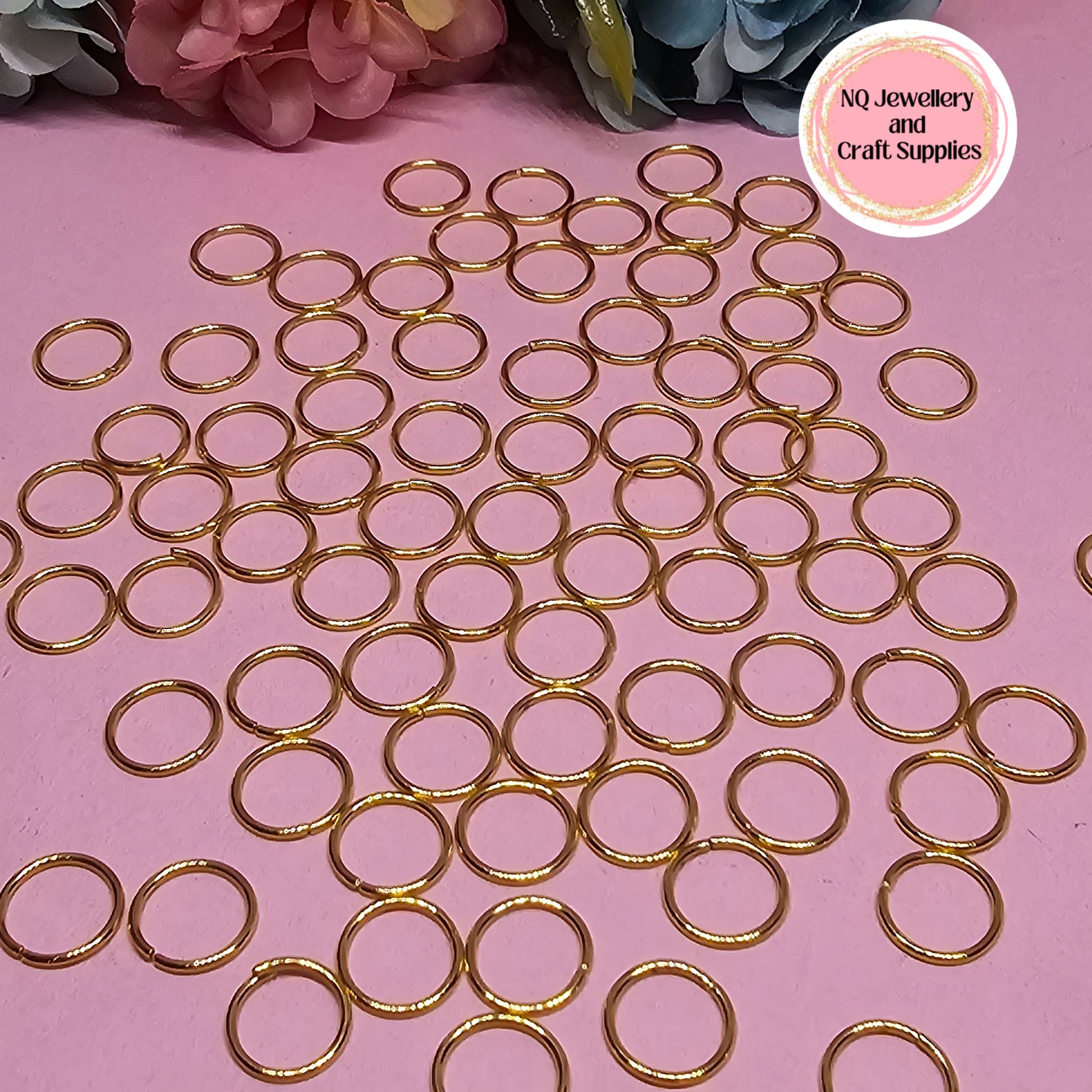 8mm Gold Iron Jump Rings