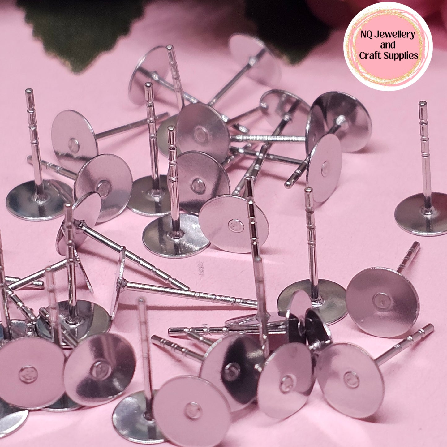 316L Stainless Steel Earring Stud Posts - 3mm 4mm 5mm 6mm 8mm 10mm 12mm / 100 pieces PLUS Backs