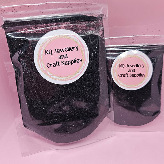 Black Mountain ULTRA FINE BLACK GLITTER 1/128 0.2mm 20g & 50g