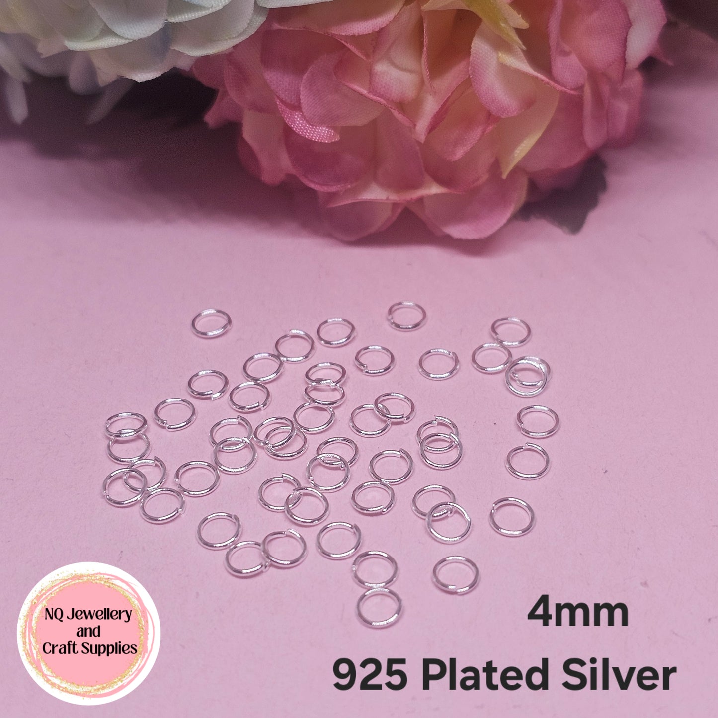 JUMP RING 925 SILVER Plated STAINLESS STEEL 304 Stainless Steel x 50pcs