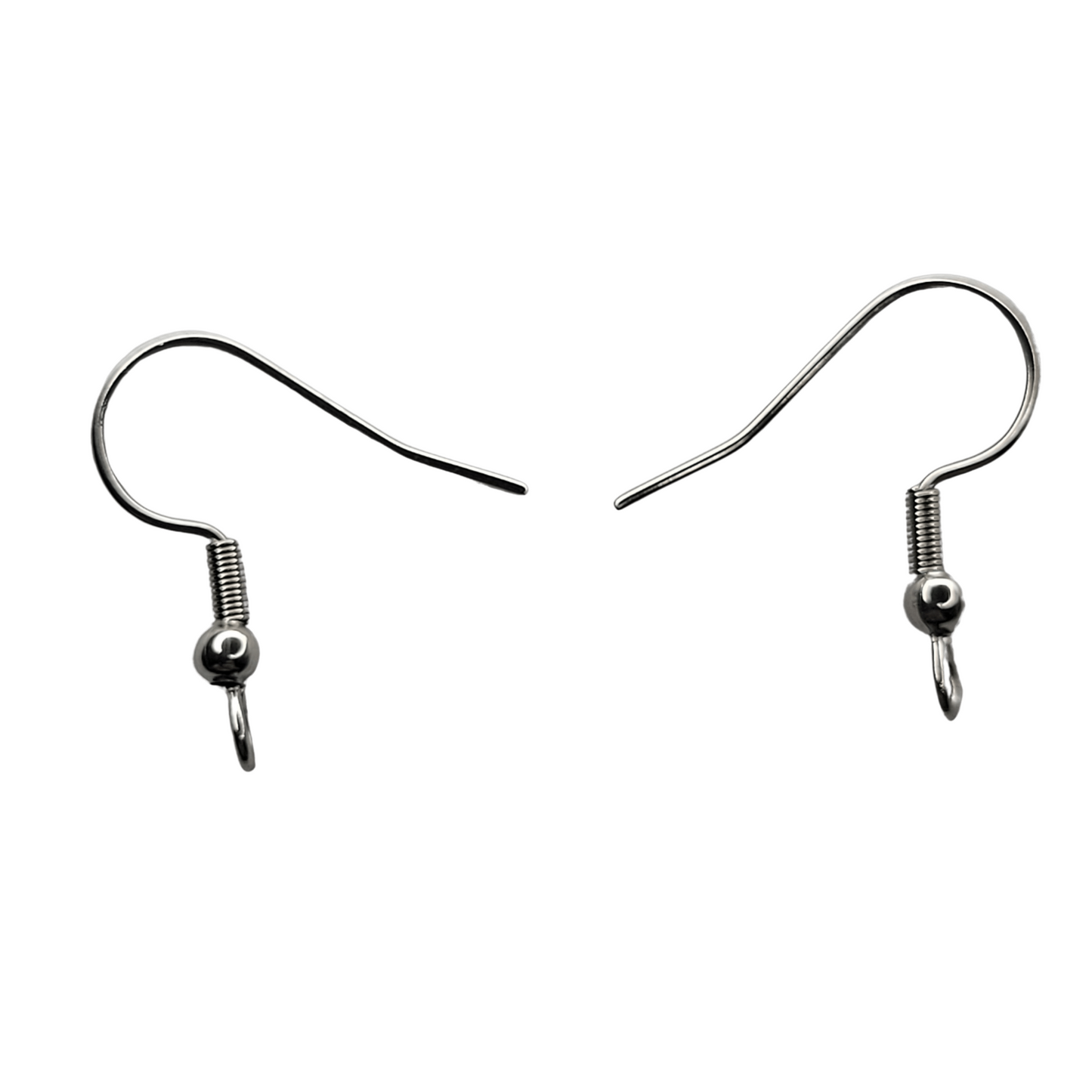 FORWARD FRONTWARD CROSS PERPENDICULAR VERTICAL FACING LOOP 316 STAINLESS STEEL - Shepherd / French Hook with COIL & BALL