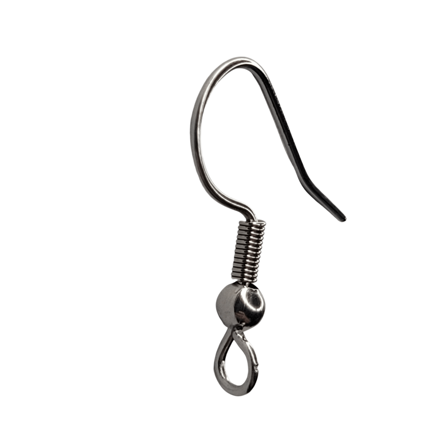 FORWARD FRONTWARD CROSS PERPENDICULAR VERTICAL FACING LOOP 316 STAINLESS STEEL - Shepherd / French Hook with COIL & BALL