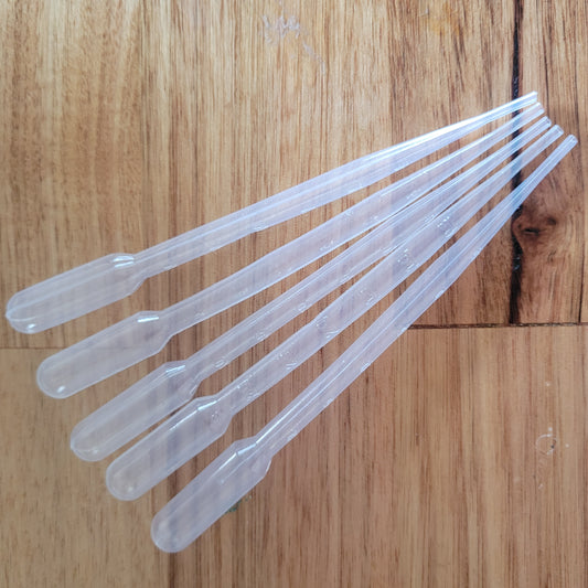 Pipette - Plastic 3mls - PACK OF 5 OR 10 Measuring Tool for Liquids/Fluids