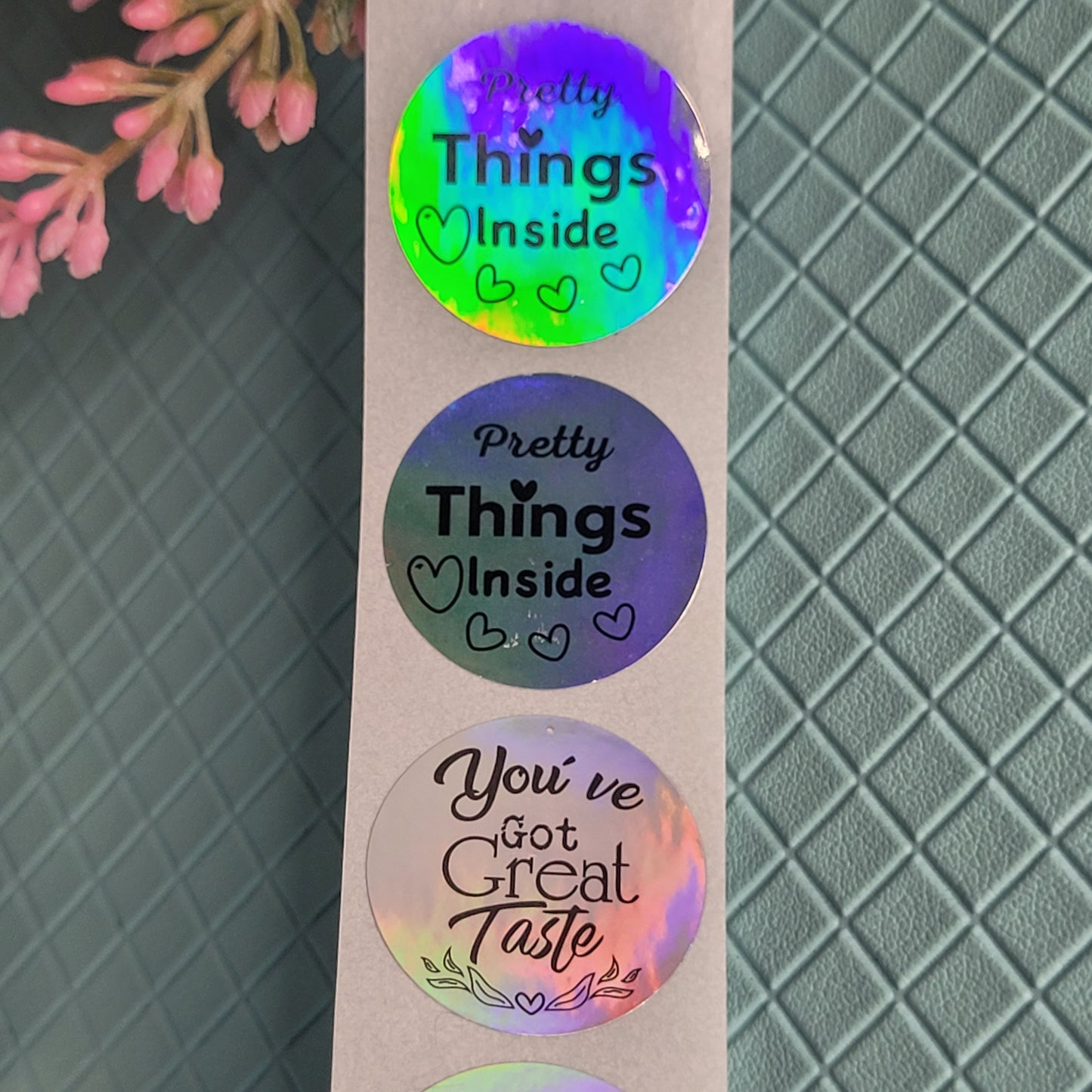 Stickers / 6 Variations of Sayings/ Holographic Shine / Pack of 50