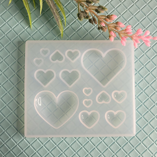 Heart/ Mixed Sized Heart Mould / Silicone / Pocket Hug/ Resin Epoxy Casting Mould / Mold