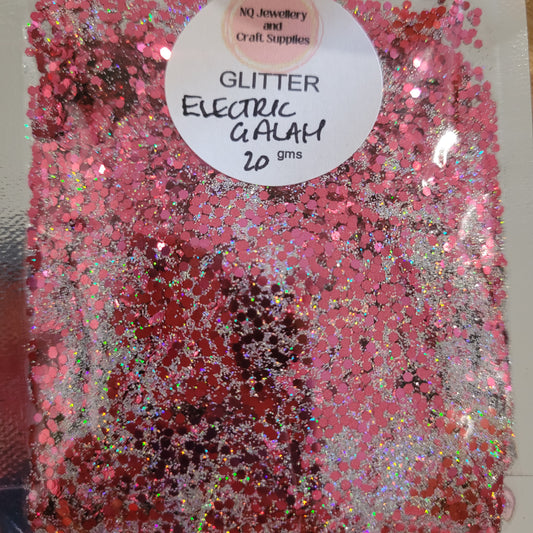 ELECTRIC GALAH Glitter / MIX Sized - Pink & Silver Mixed Glitter / Discontinued Stock Sale 20g 50g SALE